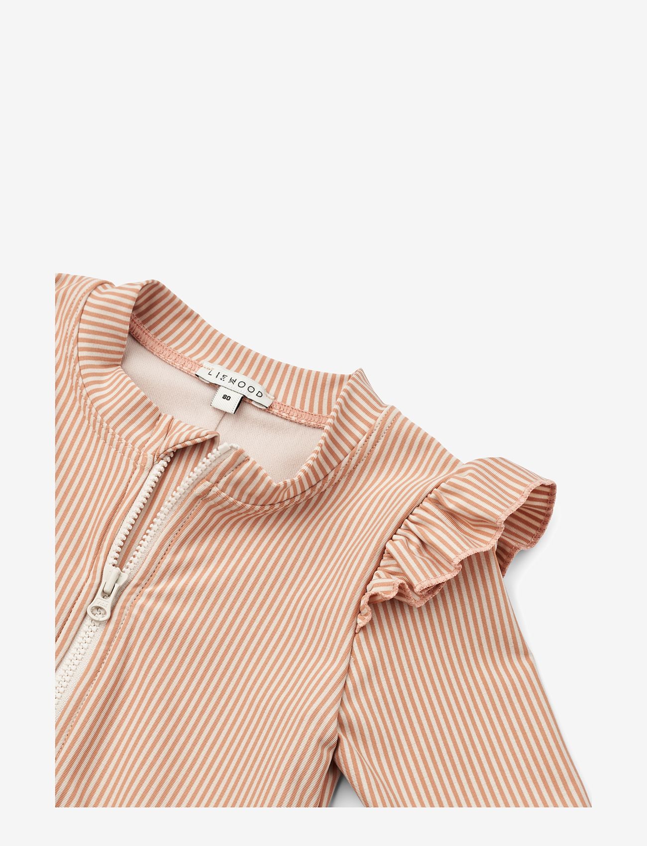 Liewood - Amel Stripe Swim Jumpsuit - y/d stripe tuscany rose / sandy - 2
