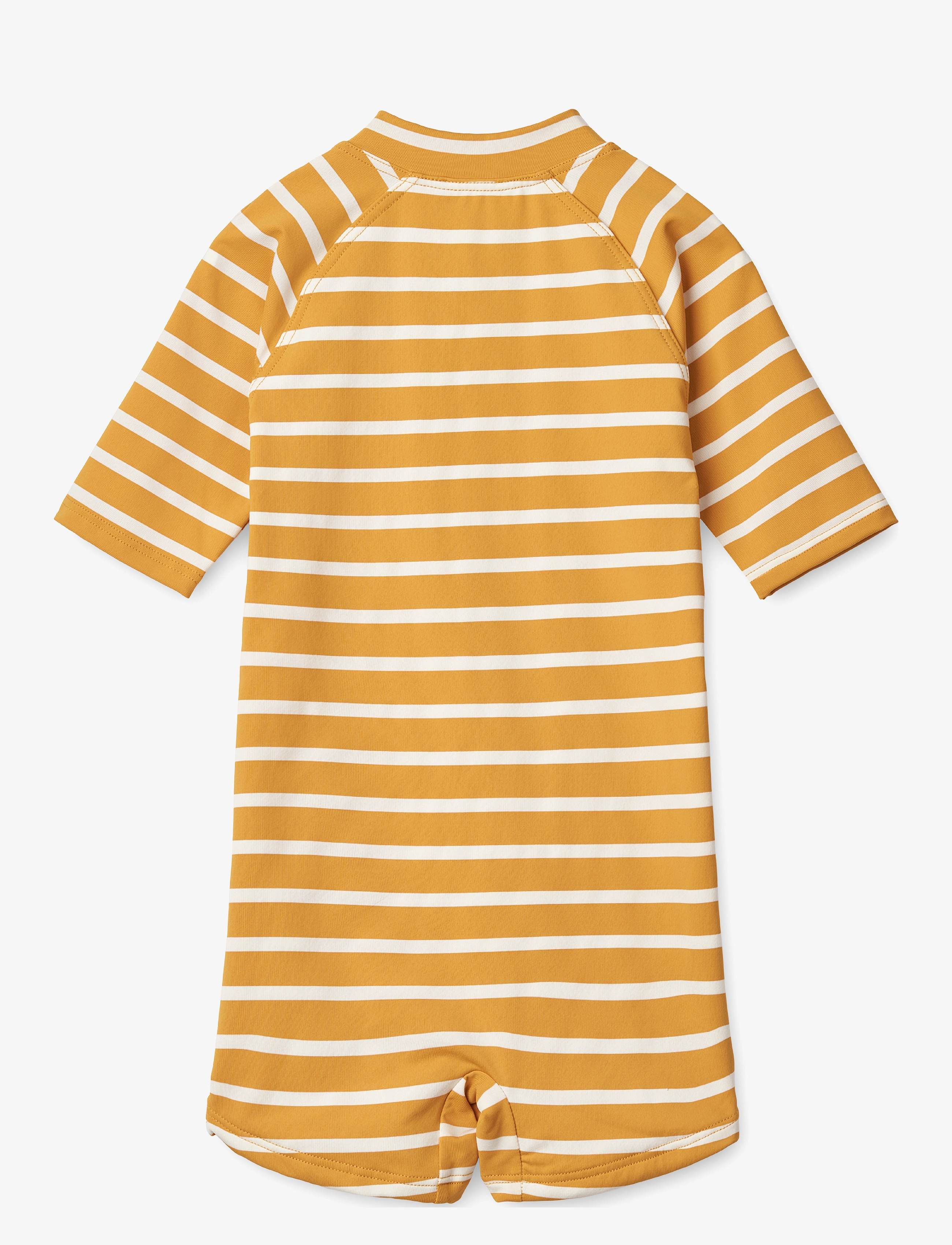 Liewood - Max Stripe Shortsleeve  Swim Jumpsuit - y/d stripe yellow mellow / creme de la creme - 1