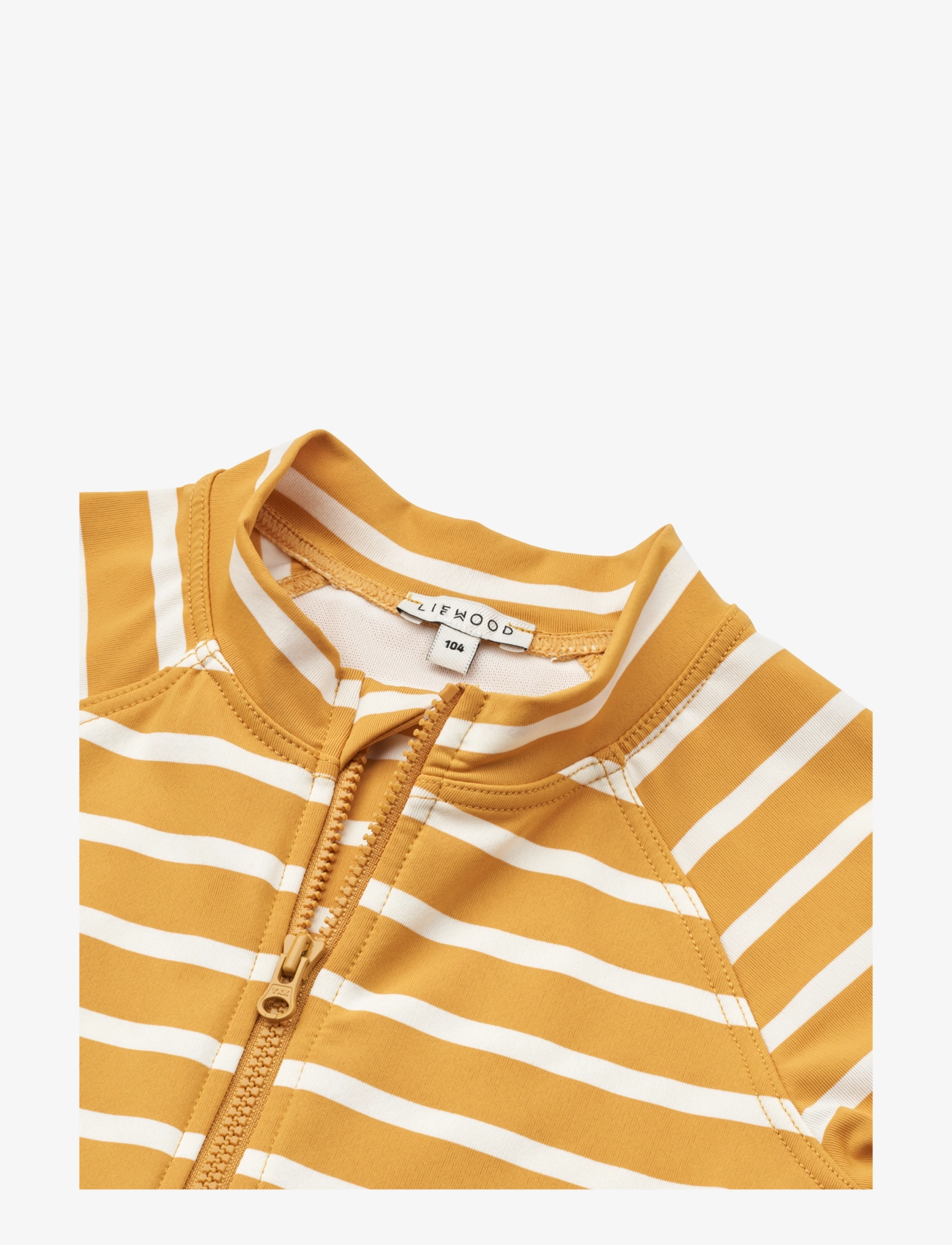 Liewood - Max Stripe Shortsleeve  Swim Jumpsuit - y/d stripe yellow mellow / creme de la creme - 2