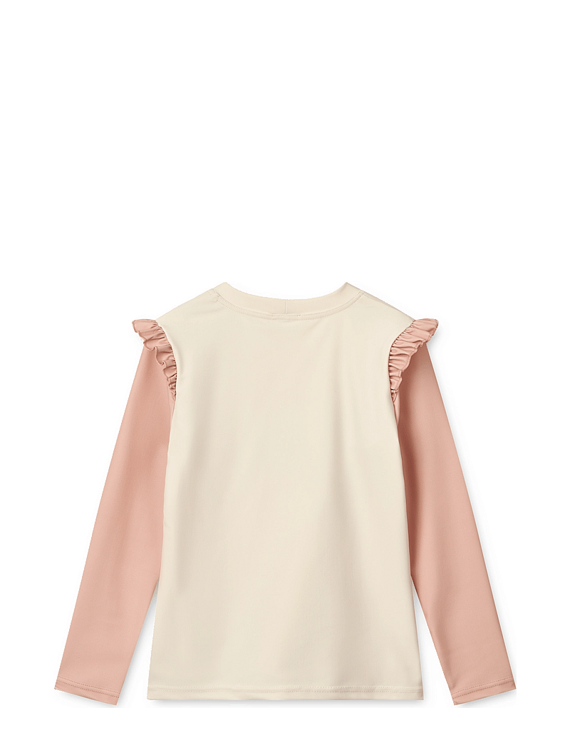 Liewood - Tenley Placement Swim Tee - viršutinė maudymosi kostiumėlių dalis - pale tuscany / ecru - 1