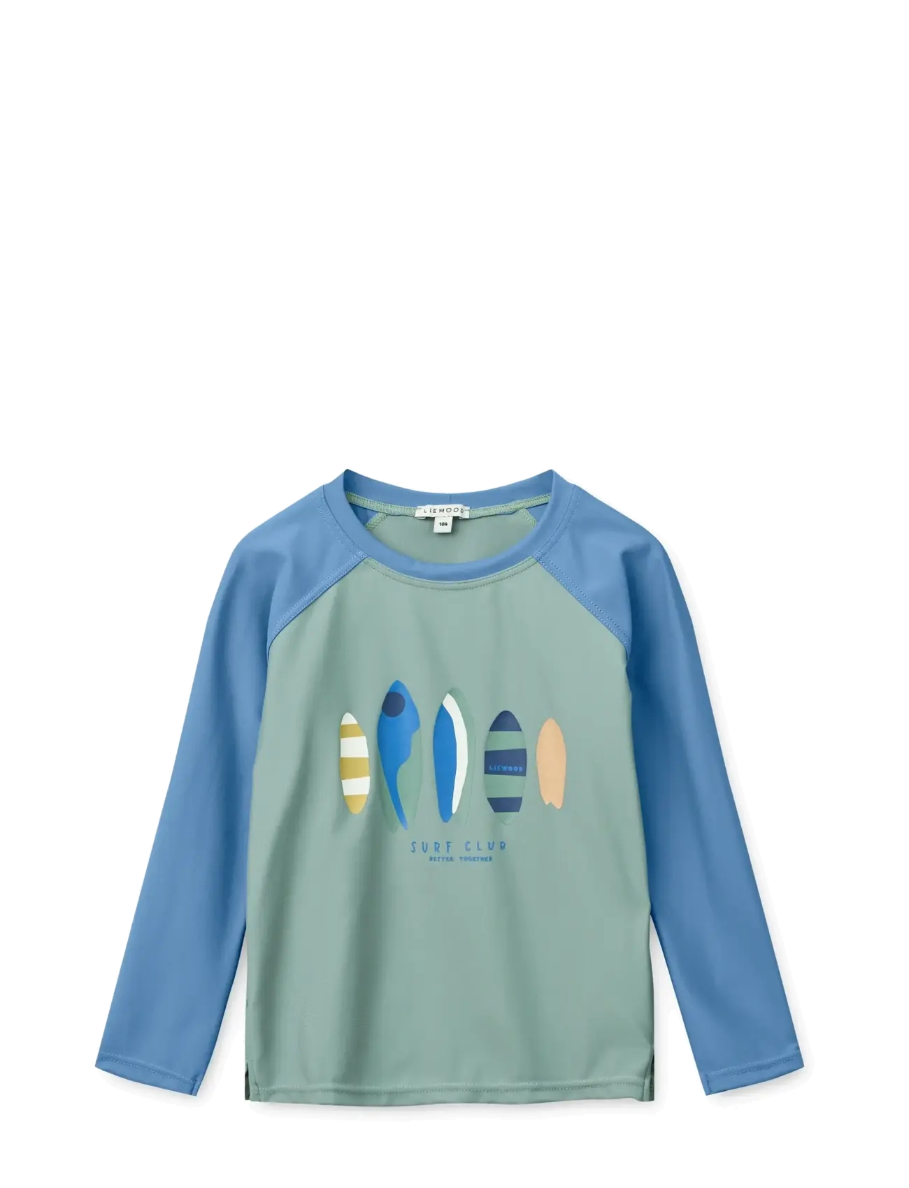 Liewood Noah Placement Longsleeve Swim Tee - Kläder - BOARDS / LIGHT PEPPERMINT / green