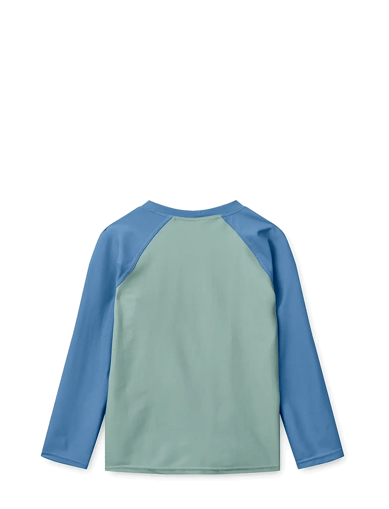 Liewood - Noah Placement Longsleeve Swim Tee - badeoverdele - boards / light peppermint - 2