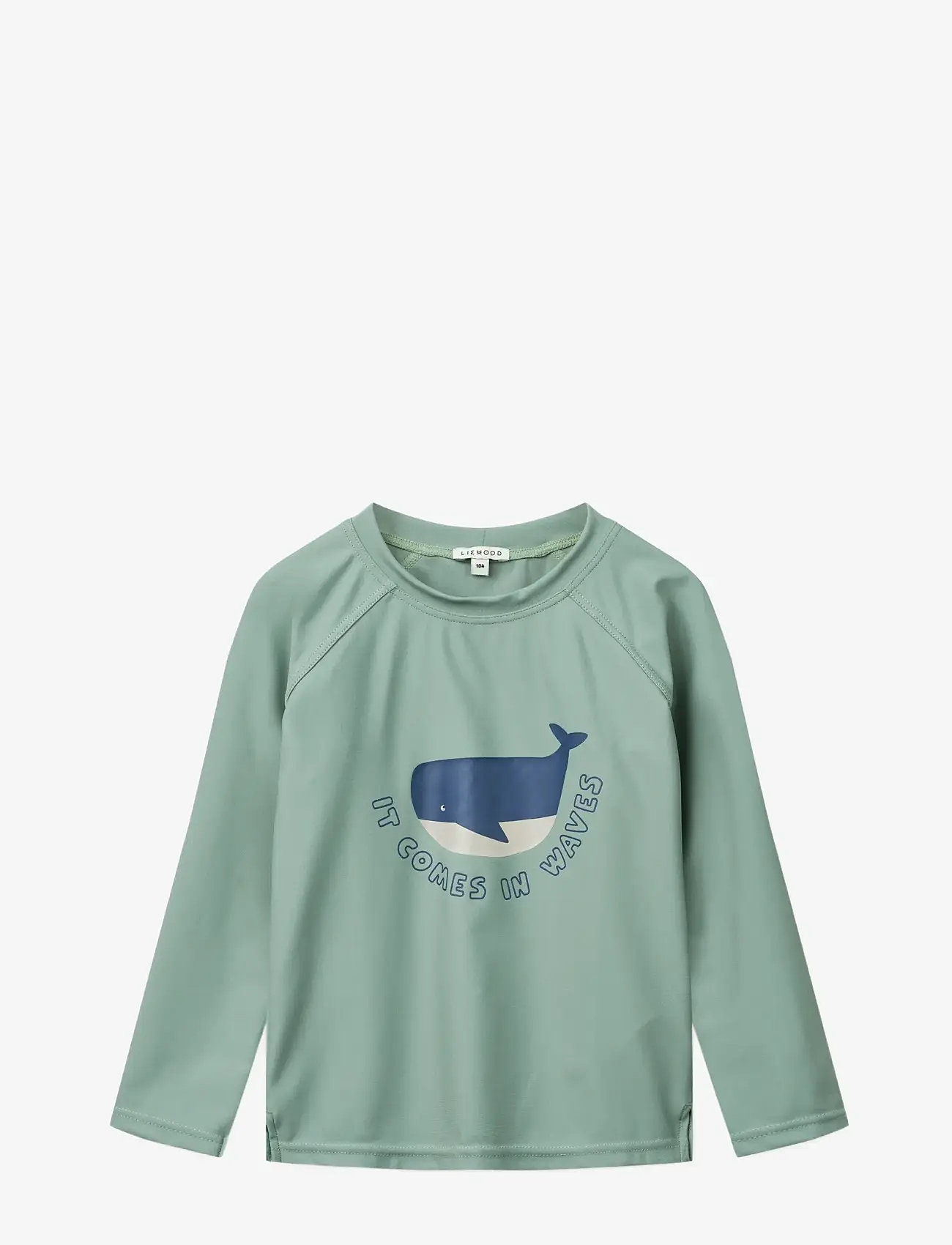 Liewood - Noah Placement Longsleeve Swim Tee - ujumisriiete ülaosad - it comes in waves / peppermint - 0