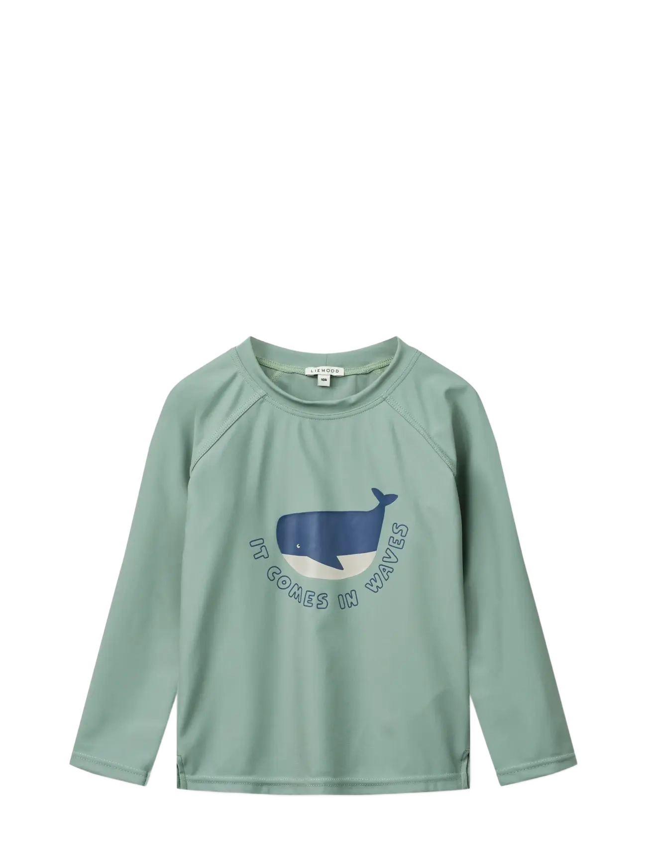 Liewood Noah Placement Longsleeve Swim Tee - Liewood - IT COMES IN WAVES / PEPPERMINT / green