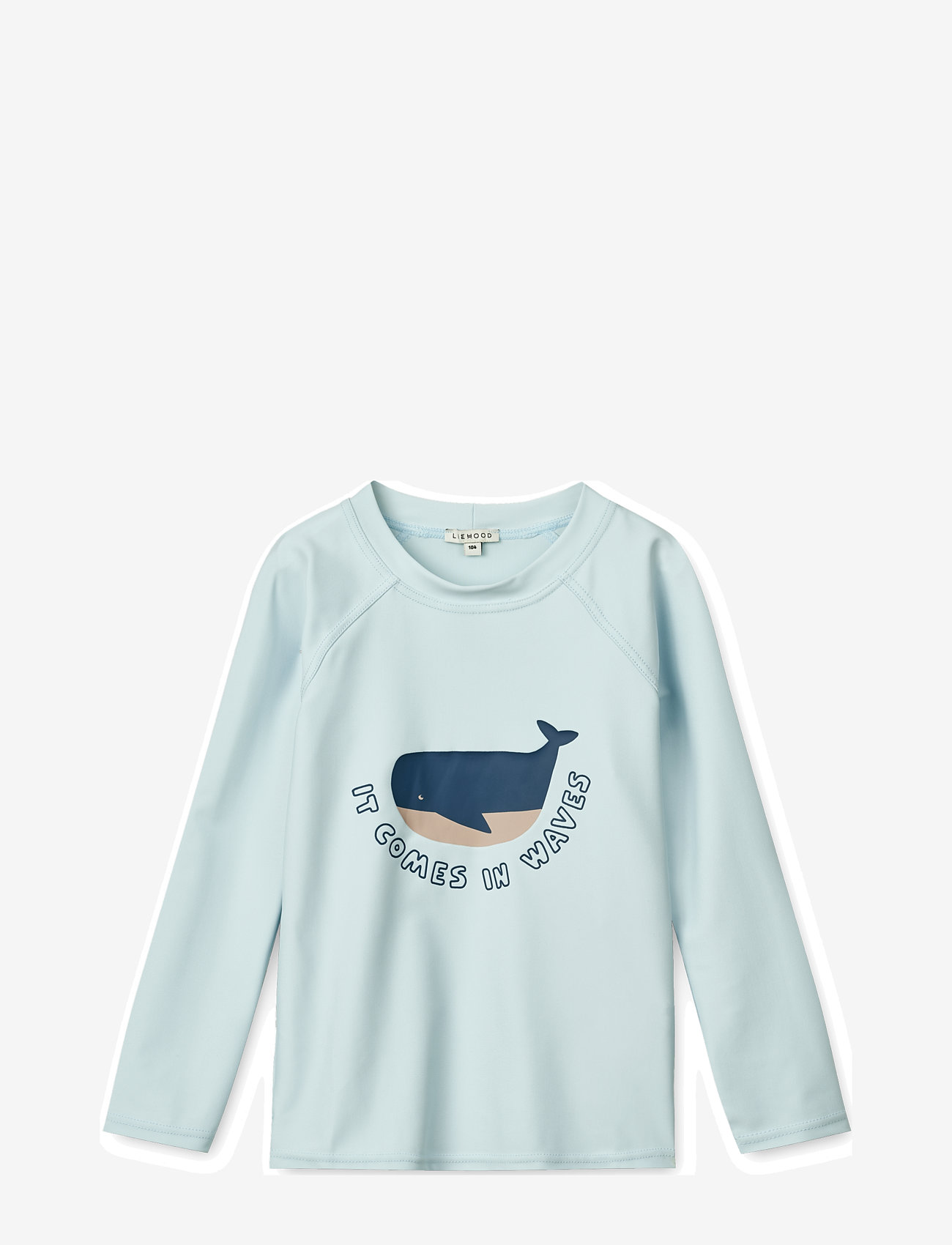 Liewood - Noah Placement Longsleeve Swim Tee - swim tops - it comes in waves / pure sky - 0