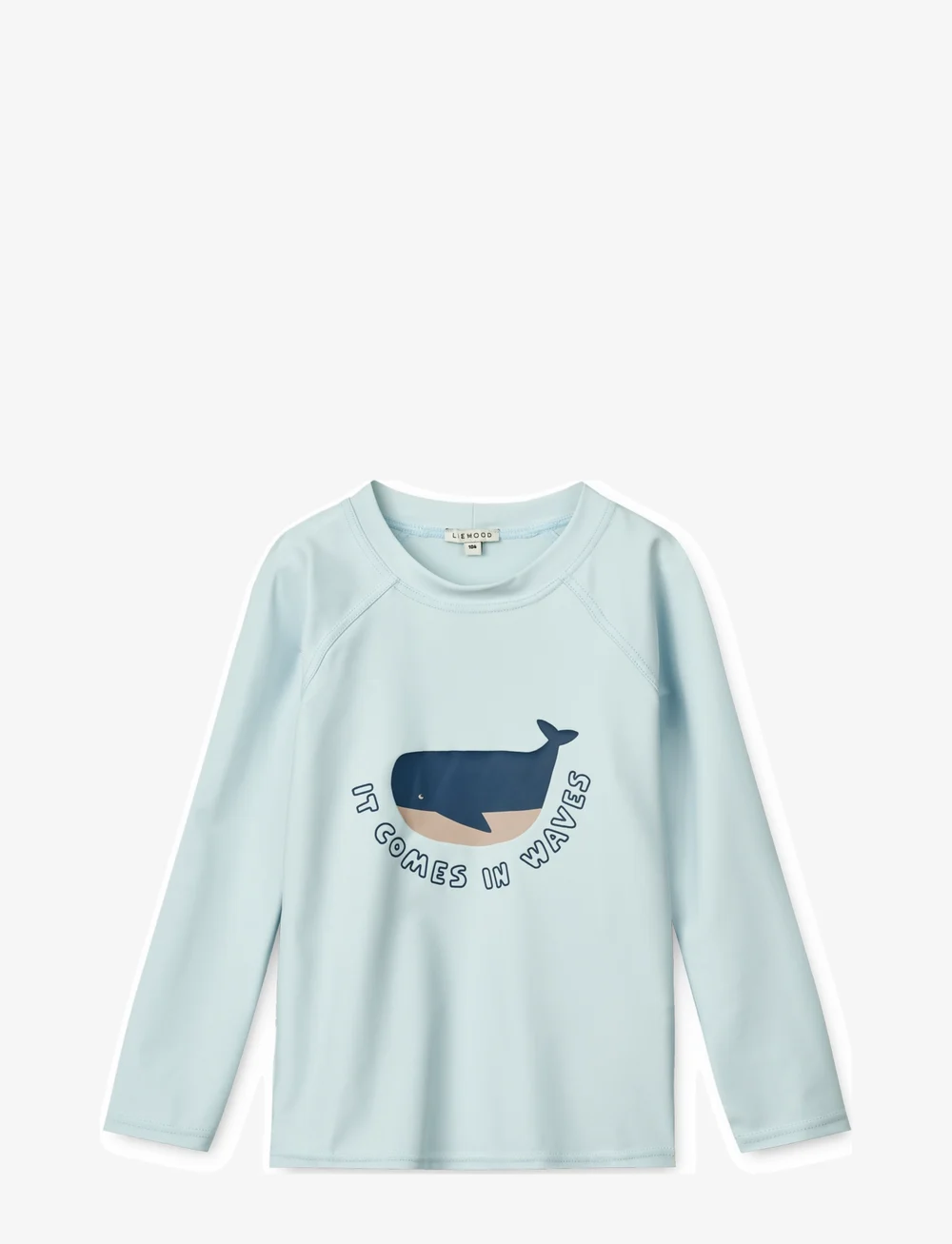 Liewood - Noah Placement Longsleeve Swim Tee - bade-oberteile - it comes in waves / pure sky - 0