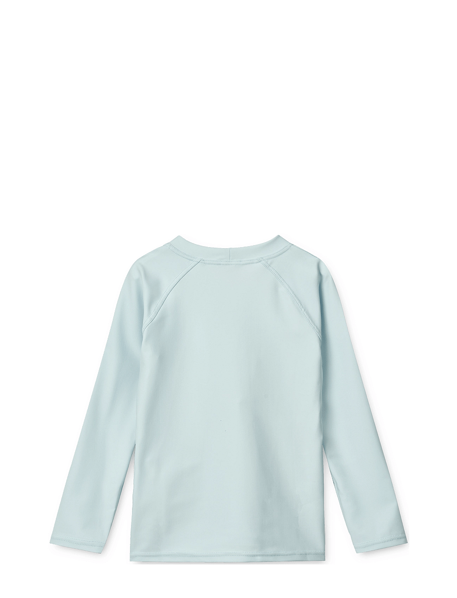 Liewood - Noah Placement Longsleeve Swim Tee - bade-oberteile - it comes in waves / pure sky - 1