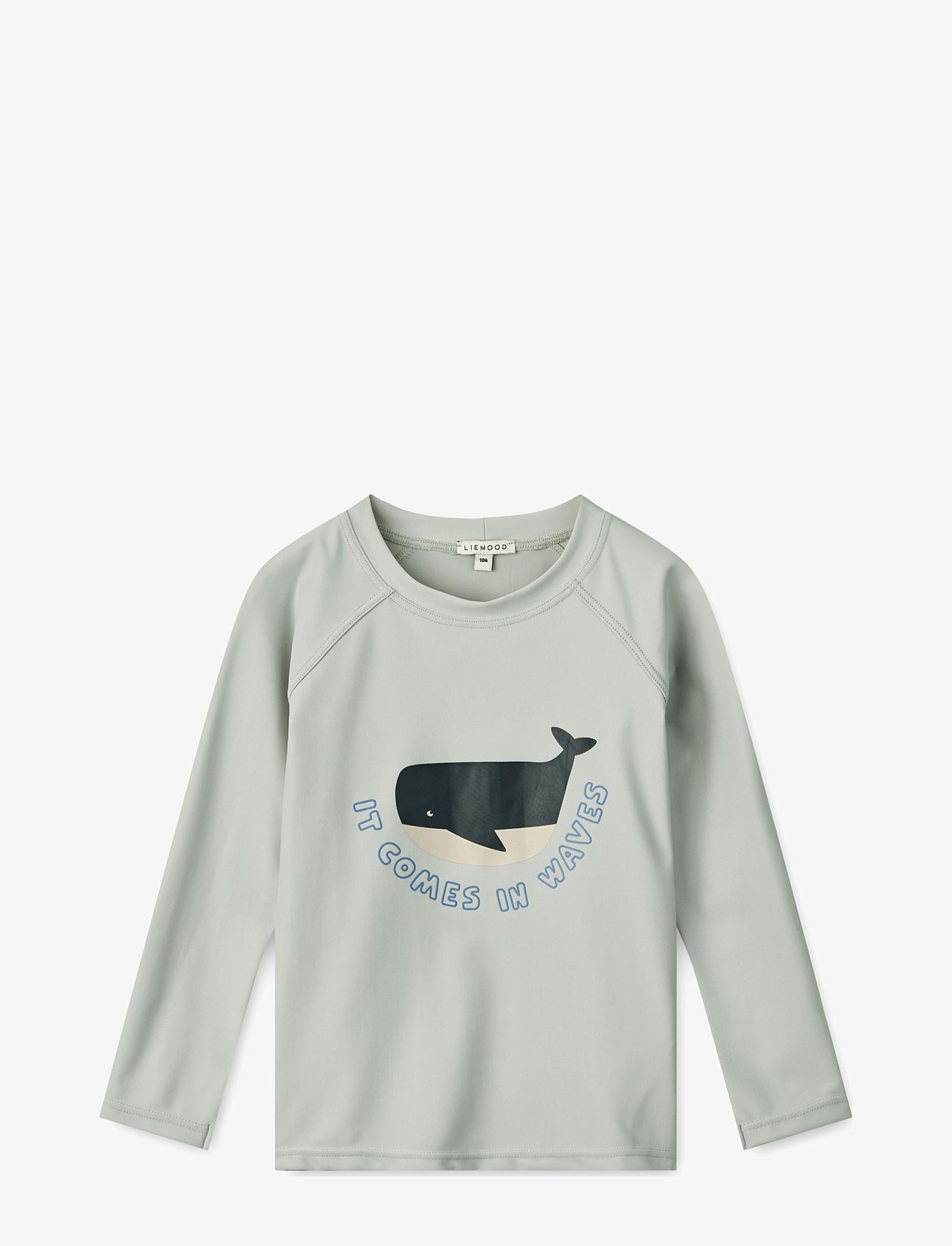 Liewood - Noah Placement Longsleeve Swim Tee - badeoverdele - cloud blue - 0