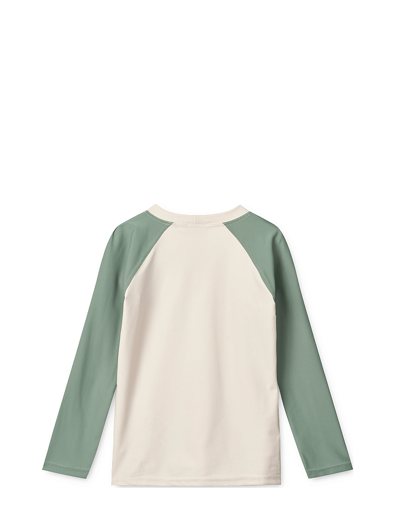 Liewood - Noah Placement Longsleeve Swim Tee - badeoverdele - sandy / peppermint - 1