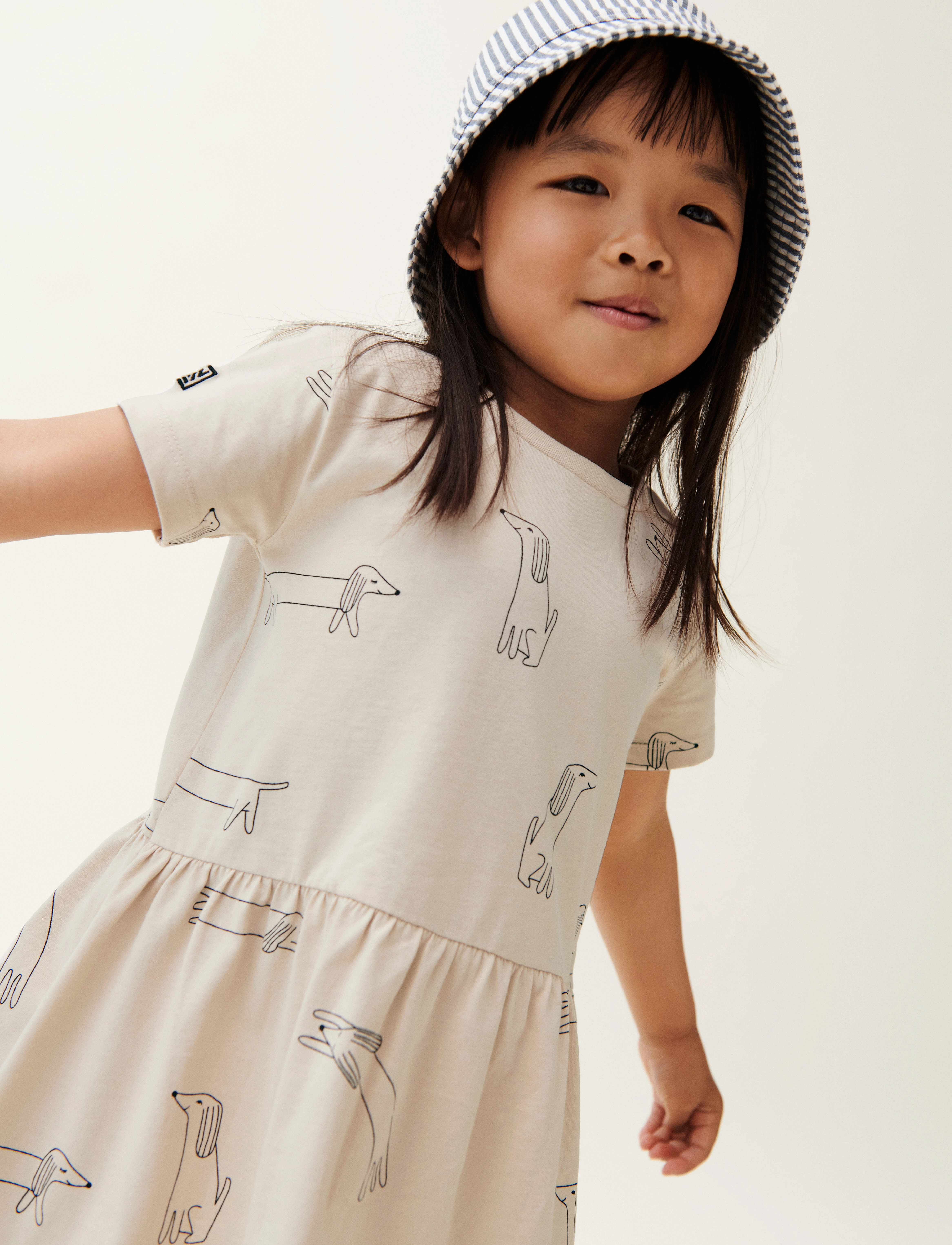 Liewood - Lima Printed Shortsleeve Dress - dogs / sandy - 3