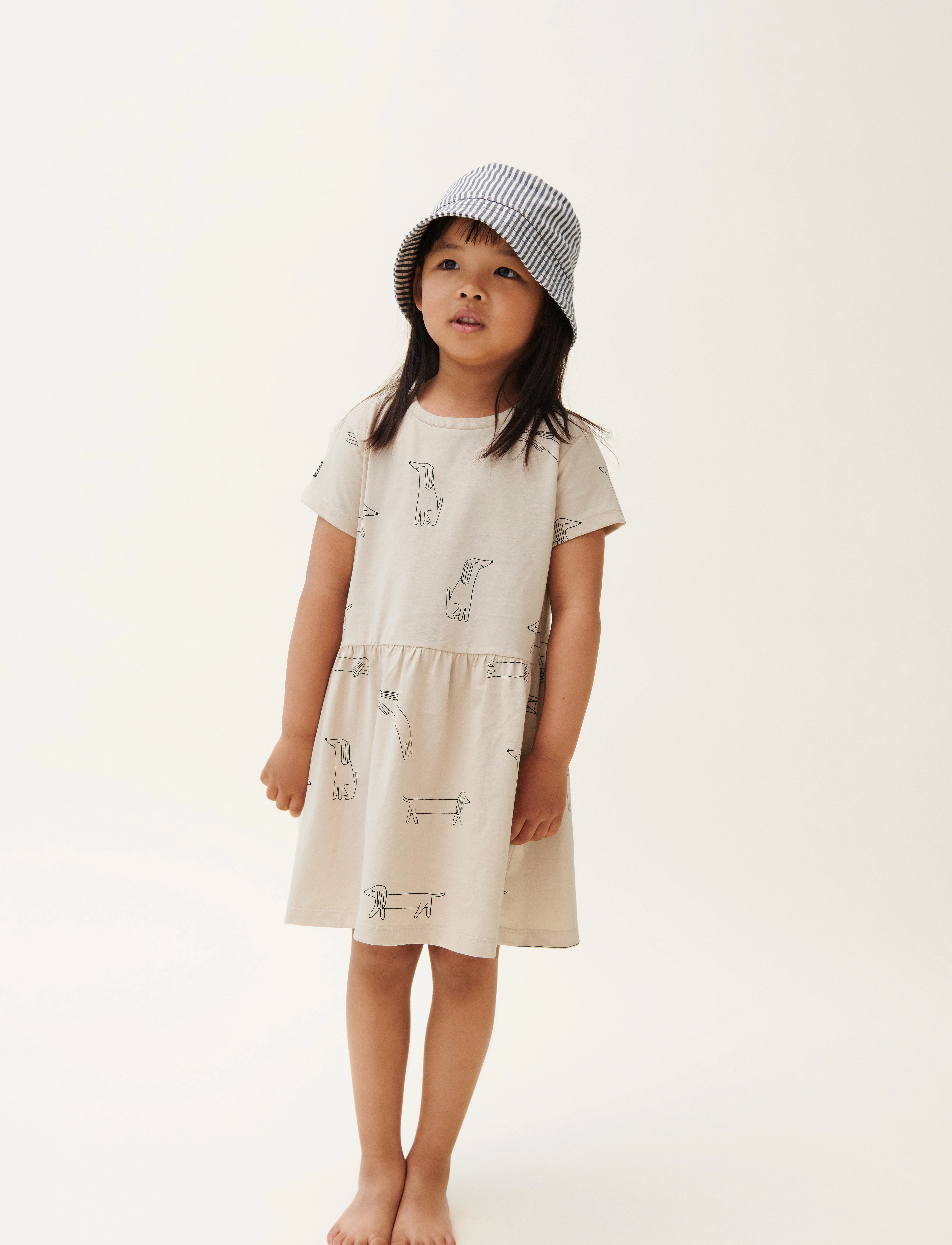 Liewood - Lima Printed Shortsleeve Dress - dogs / sandy - 4