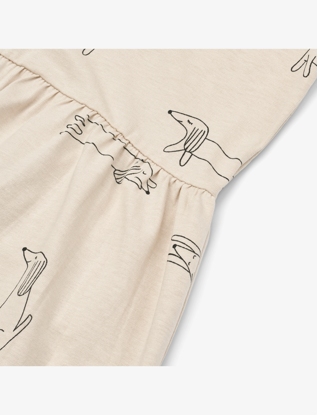 Liewood - Lima Printed Shortsleeve Dress - dogs / sandy - 2