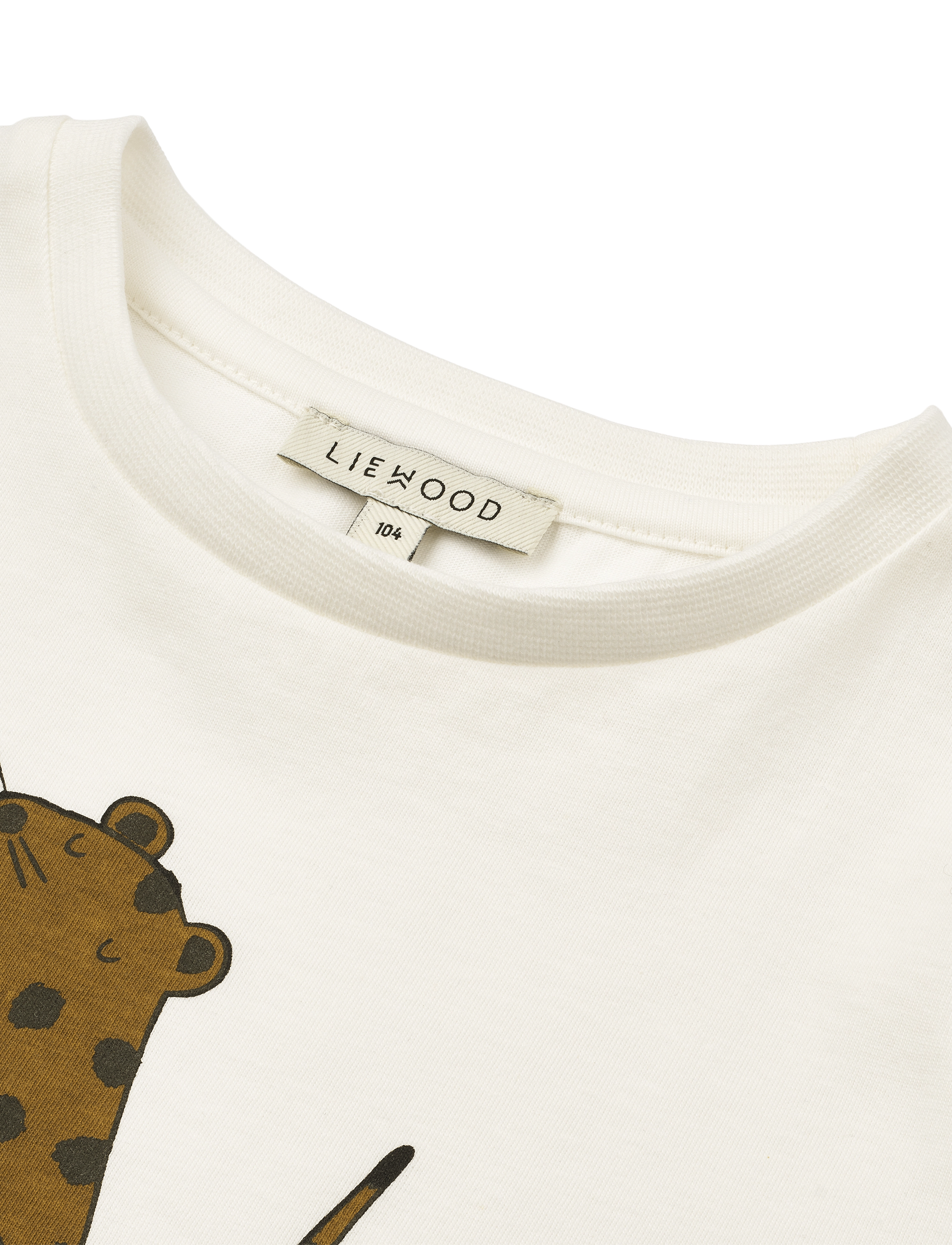 Liewood - Apia Baby Placement Shortsleeve T-shirt - leopard / crisp white - 2