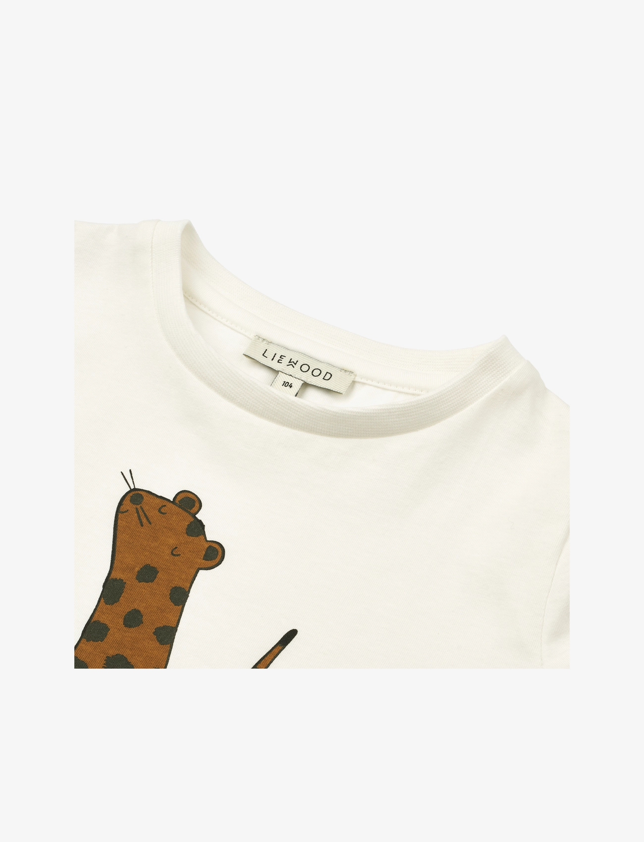 Liewood - Apia Placement Shortsleeve T-shirt - leopard / crisp white - 2