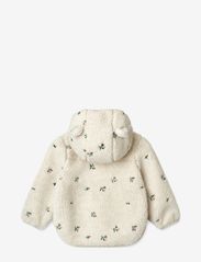 Liewood - Mara Pile Embroidery Jacket With Ears - fleece jackets - peach / sandy embroidery - 1