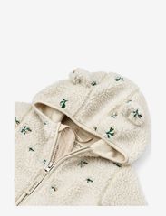 Liewood - Mara Pile Embroidery Jacket With Ears - fleece jackets - peach / sandy embroidery - 2