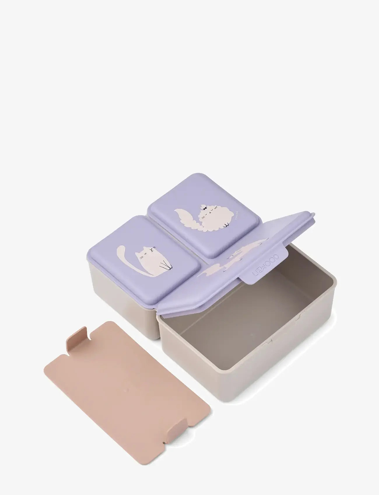 Liewood - Driss Lunchbox - lunchlådor - cat / warm lilac - 1