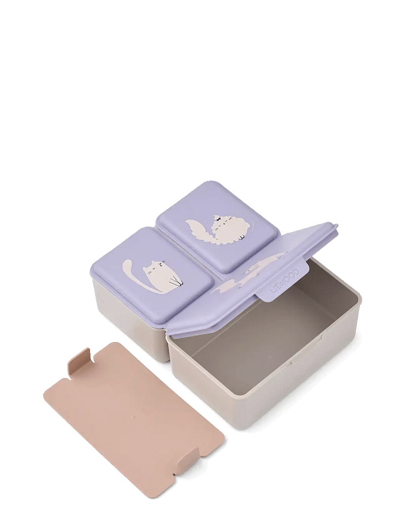 Liewood - Driss Lunchbox - lunchlådor - cat / warm lilac - 1