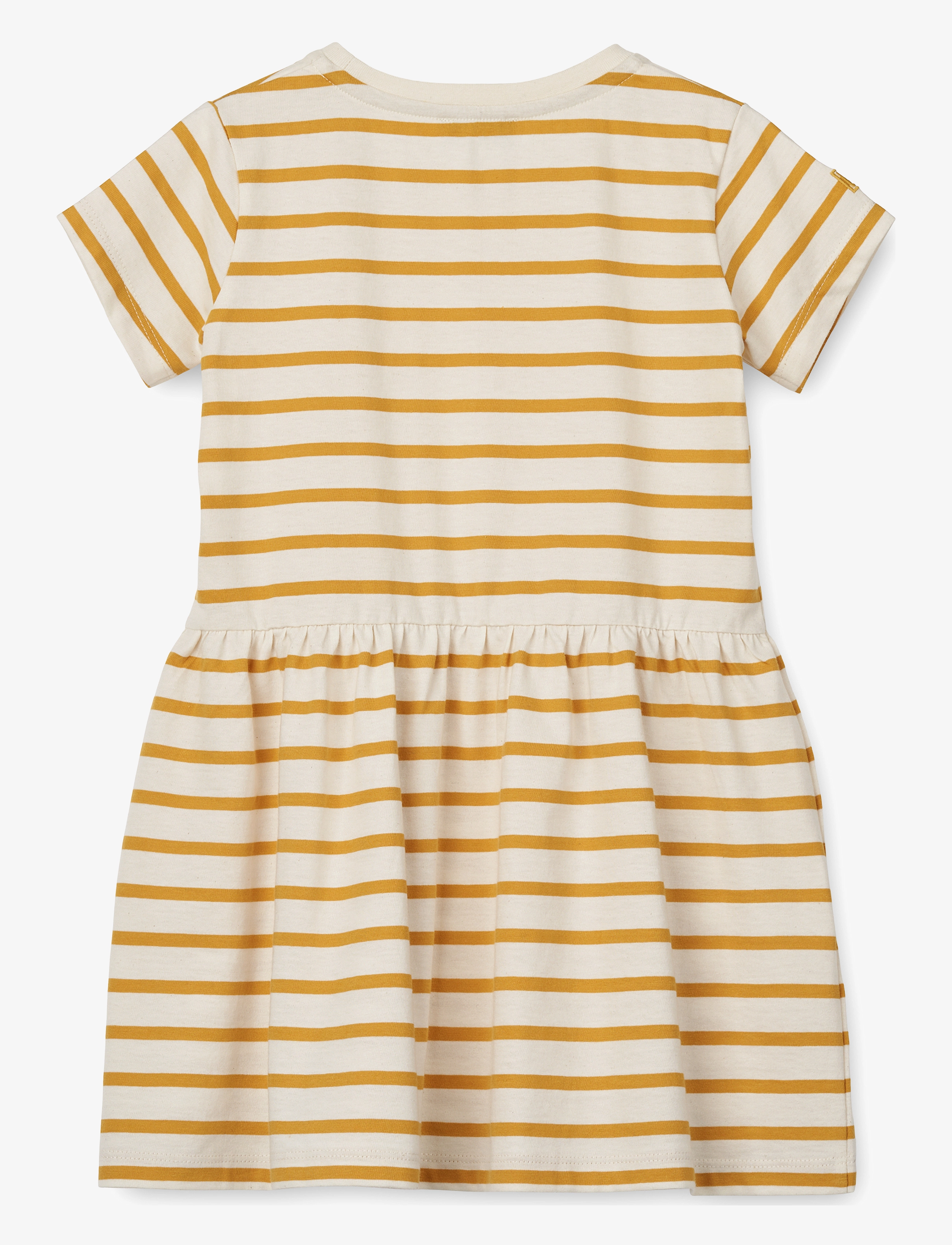 Liewood - Lima Stripe Shortsleeve Dress - y/d stripe creme de la creme / yellow mellow - 1