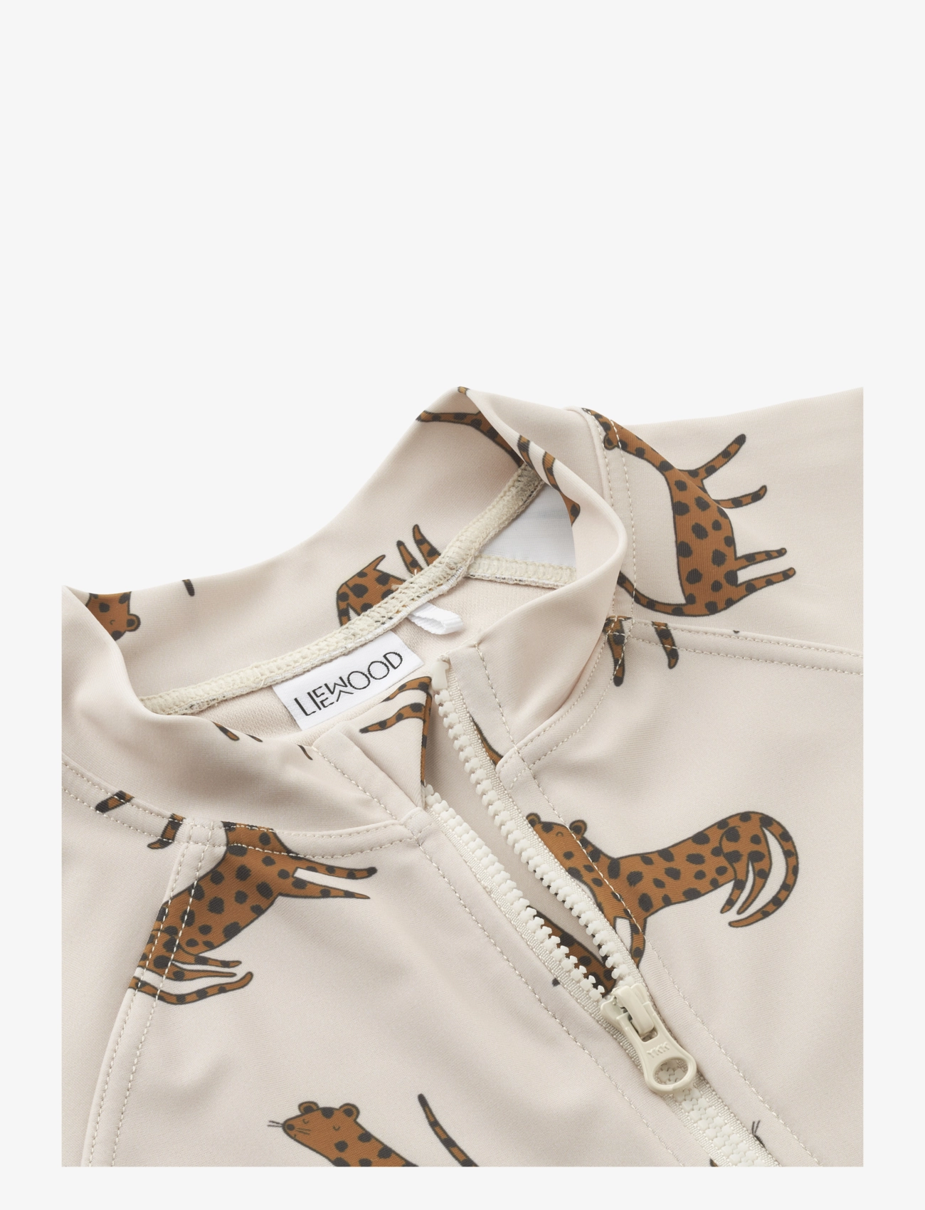 Liewood - Max Printed Longsleeve Swim Jumpsuit - leopard / sandy - 1