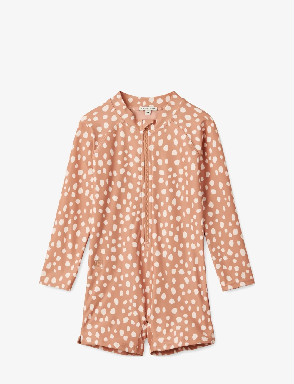 Liewood - Max Printed Longsleeve Swim Jumpsuit - uimapuvut - leo spots / tuscany rose - 0