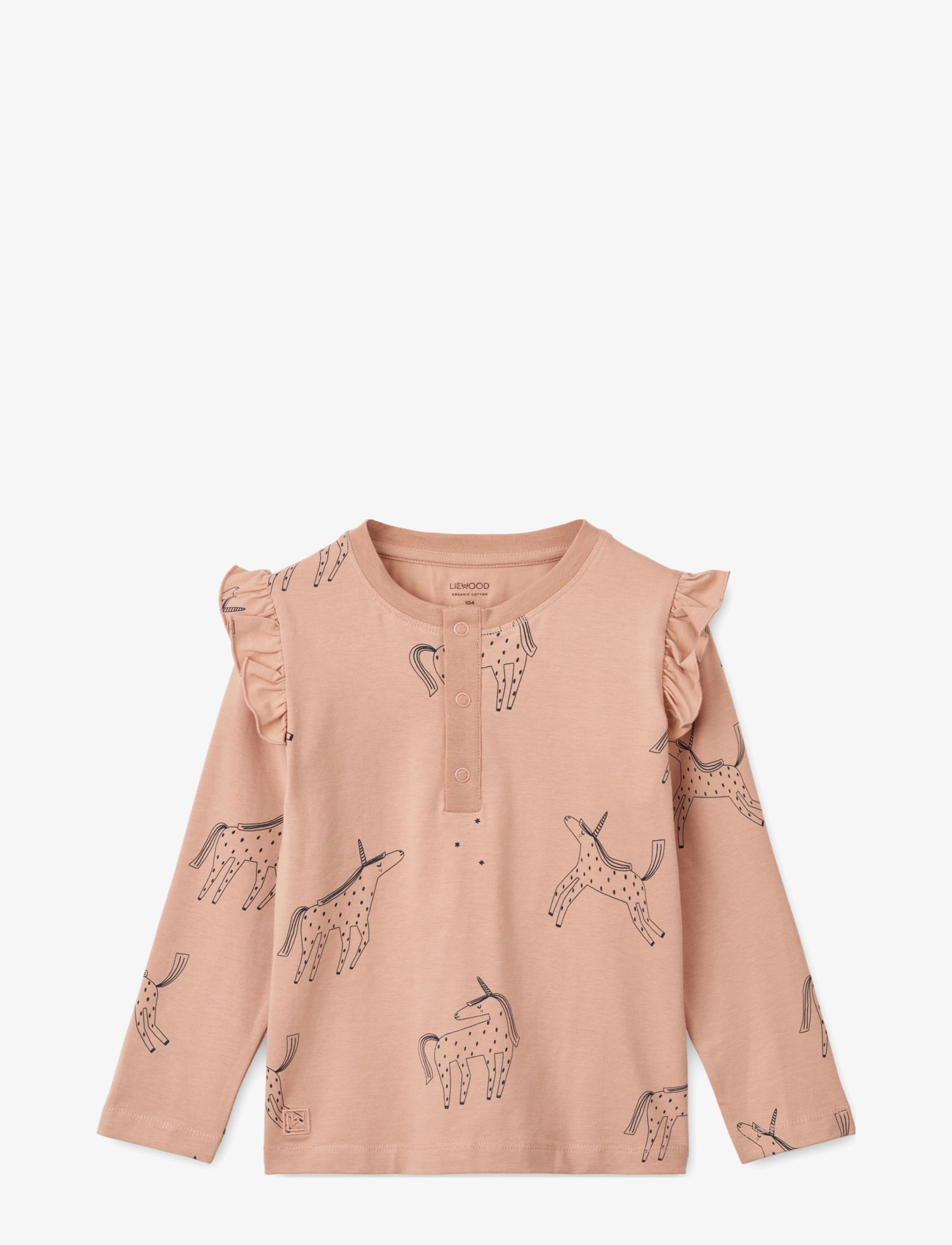 Liewood - Wilhelm Printed Frill Pyjamas Set - unicorn / pale tuscany - 1