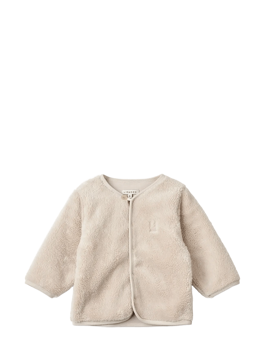 Liewood - Benoit Baby Pile Jacket - fleecejackor - sandy - 0
