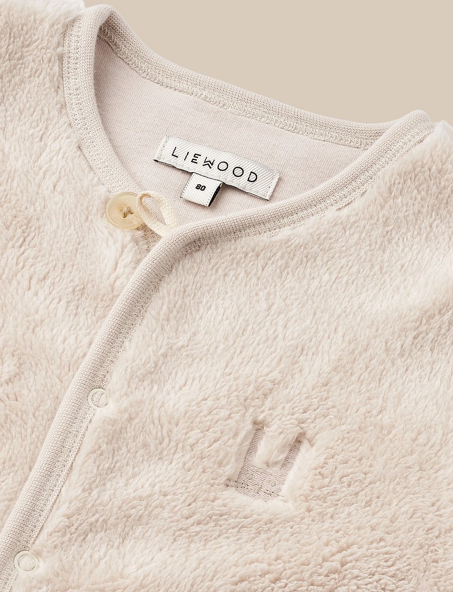 Liewood - Benoit Baby Pile Jacket - fleecejackor - sandy - 2