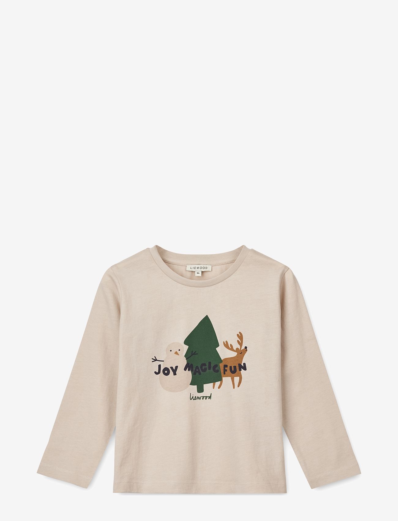 Liewood - Apia Placement Longsleeve T-shirt - langærmede t-shirts - holiday friends / sandy - 0