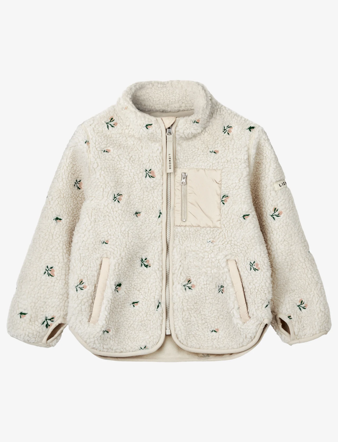 Liewood - Nolan Embroidery Jacket - fleece jackets - peach / sandy embroidery - 0
