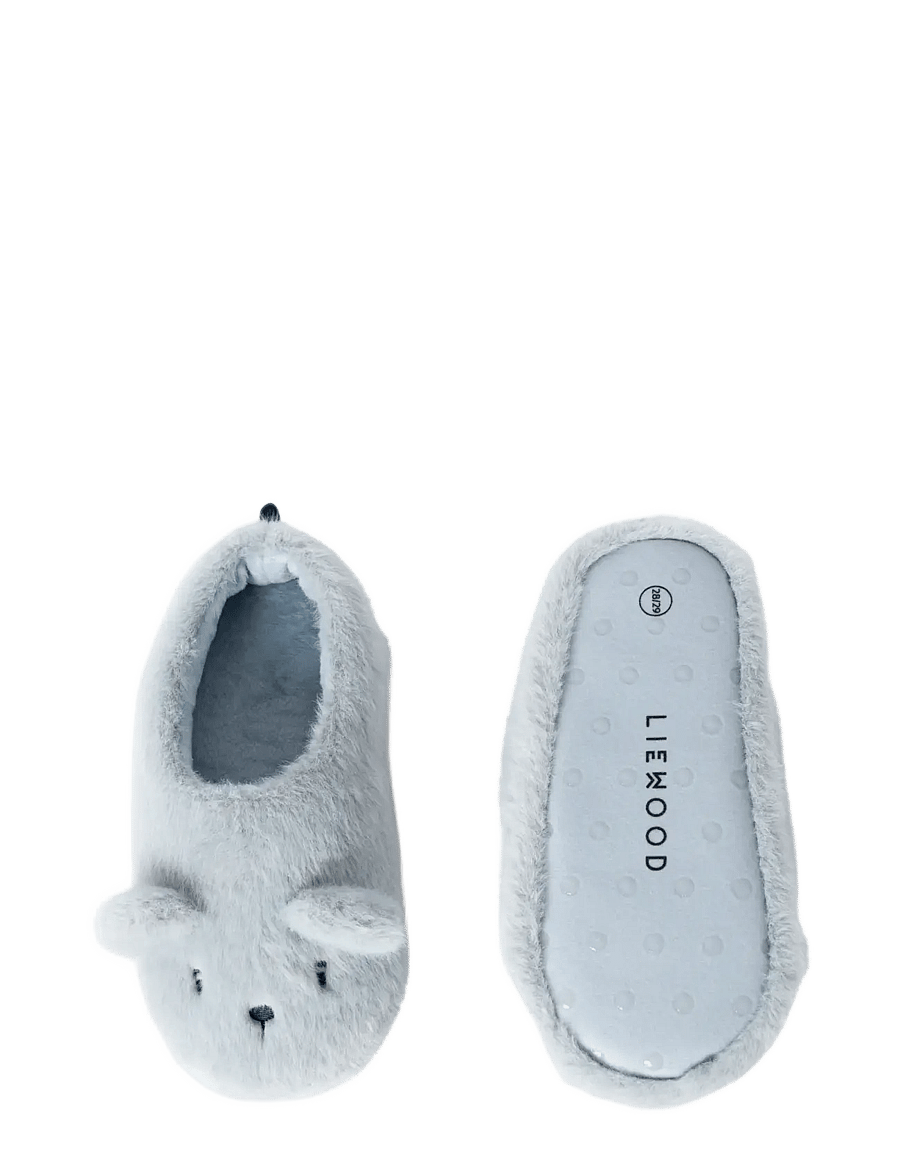 Liewood - Aviaja Bear Slippers - slippers - dove blue - 1