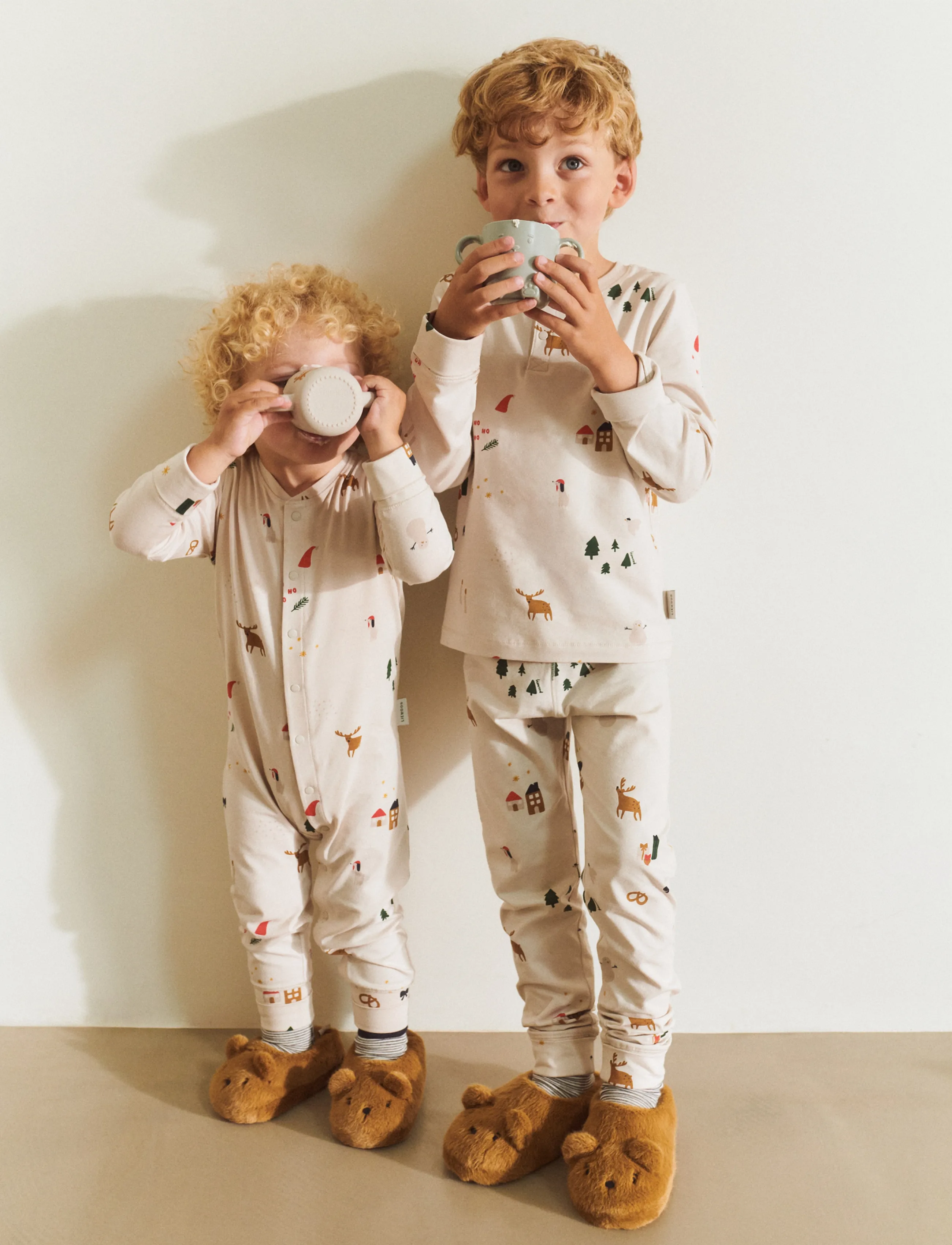 Liewood - Aviaja Bear Slippers - hausschuhe - golden caramel - 0