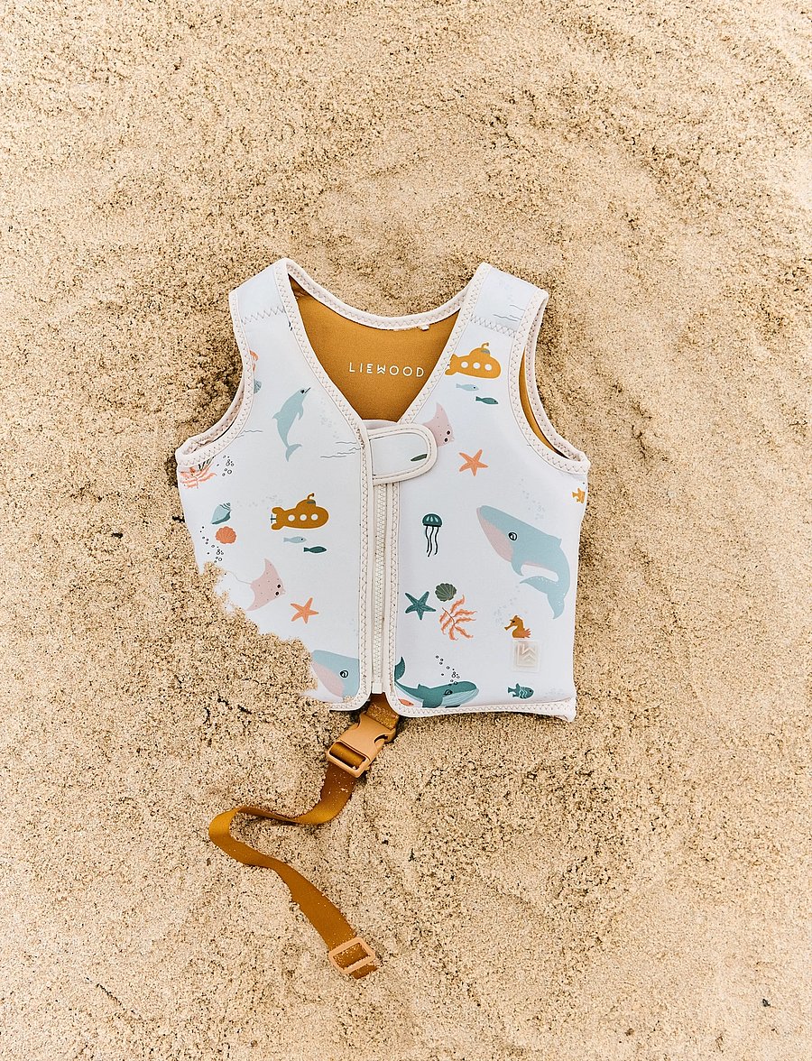 Liewood - Dove Swim Vest - schwimmzubehör - sea creature / sandy - 4