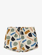 Aiden Printed Board Shorts - PAINT STROKES / PEPPERMINT