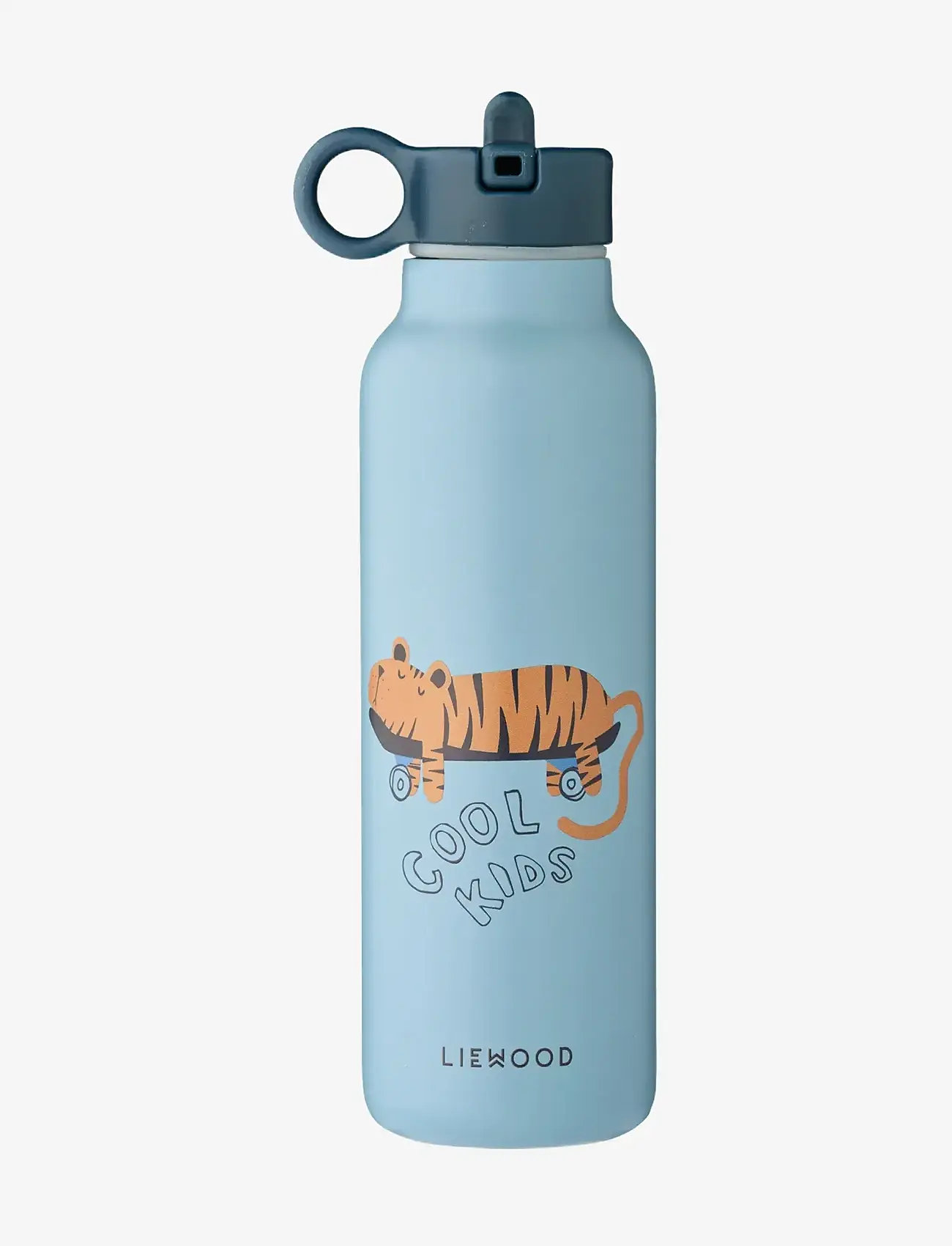 Liewood - Falk Water Bottle 500 ml - wasserflaschen - tiger / beach blue - 1