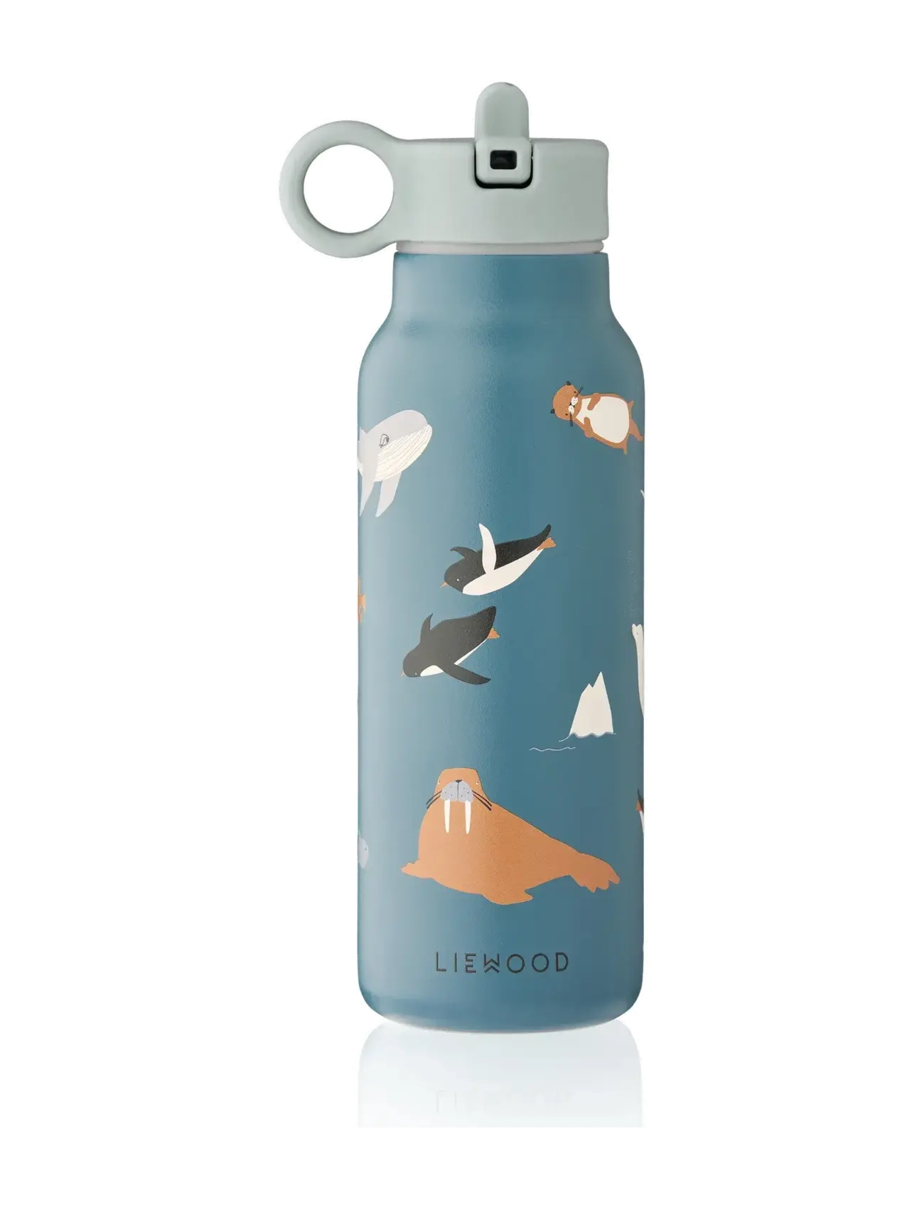 Liewood Falk Water Bottle 350 Ml, Meal Time, Blå, Str: ONE SIZE