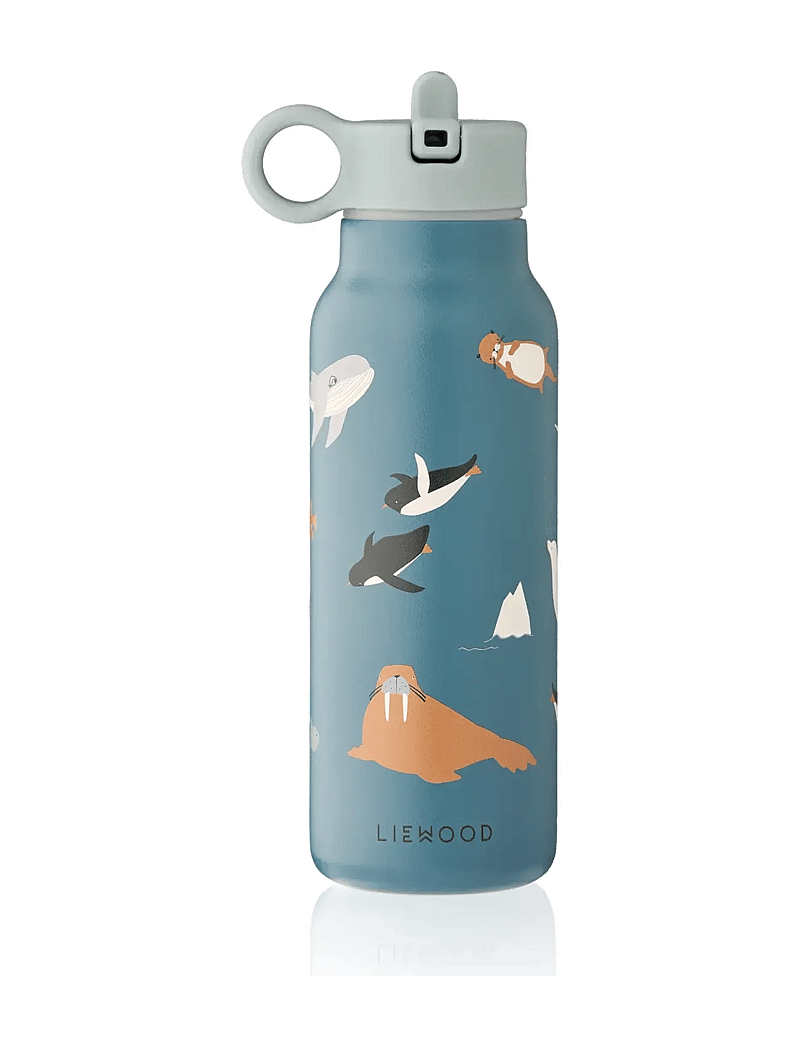Liewood - Falk Water Bottle 350 ml - wasserflaschen - arctic sea / ocean view - 0