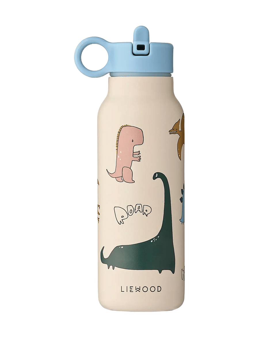 Liewood - Falk Water Bottle 350 ml - vandflasker - dino roar / sandy - 0