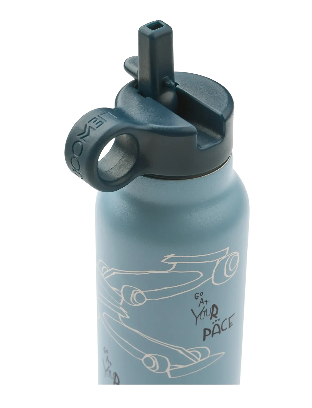 Liewood - Falk Water Bottle 350 ml - wasserflaschen - race cars / beach blue - 2