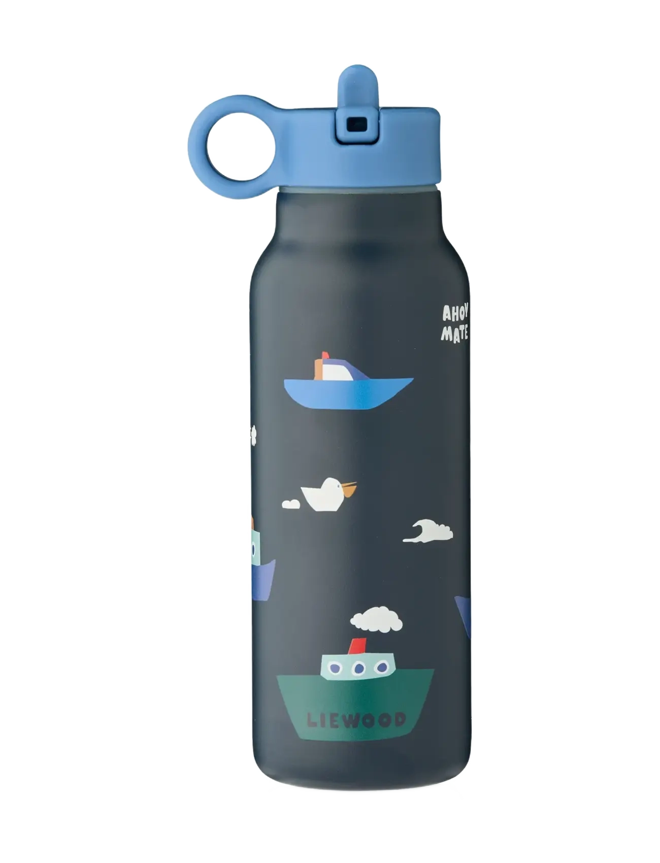 Liewood Falk Water Bottle 350 Ml, Meal Time, Navy, Str: ONE SIZE