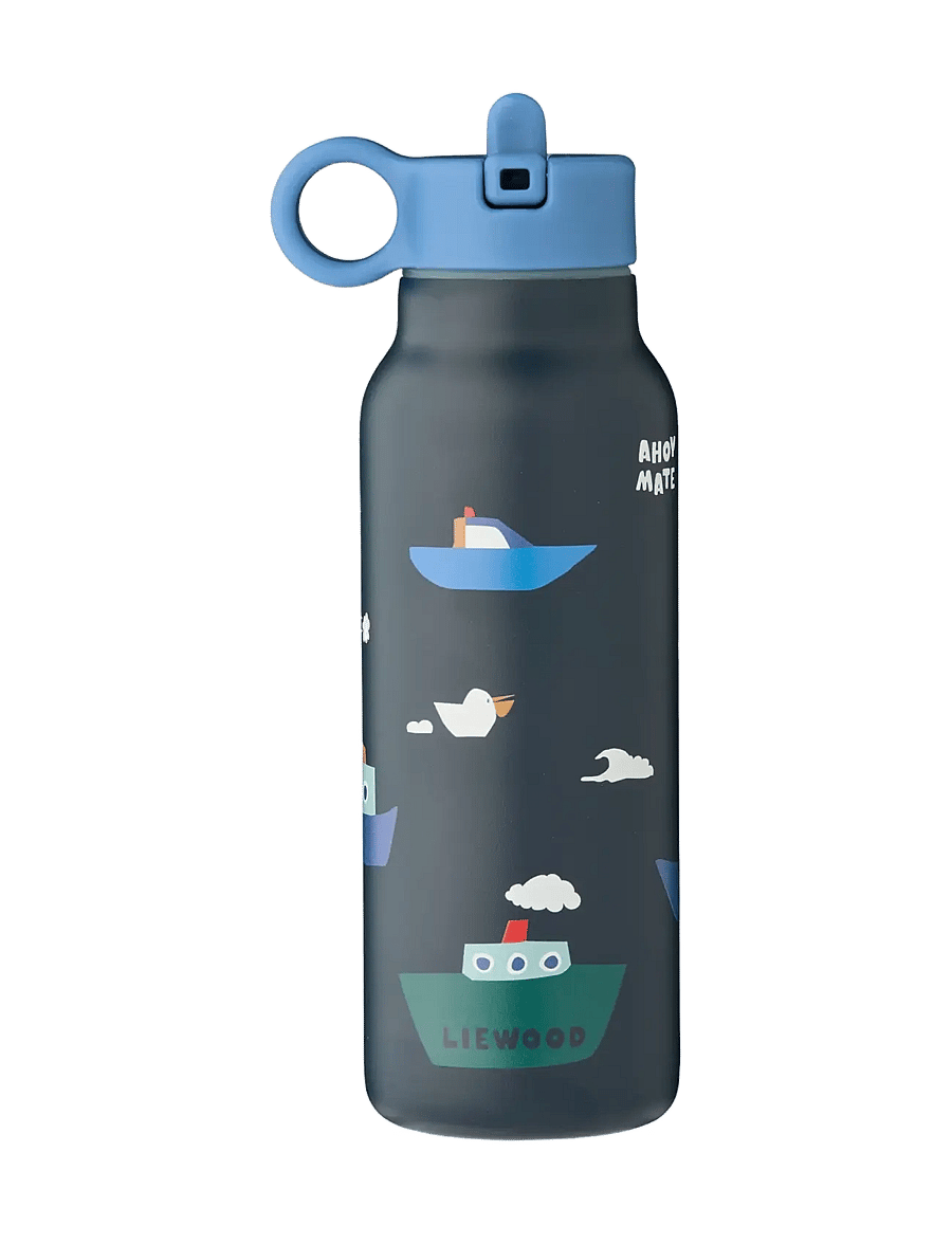 Liewood - Falk Water Bottle 350 ml - vatnsflöskur - sailing / classic navy - 1