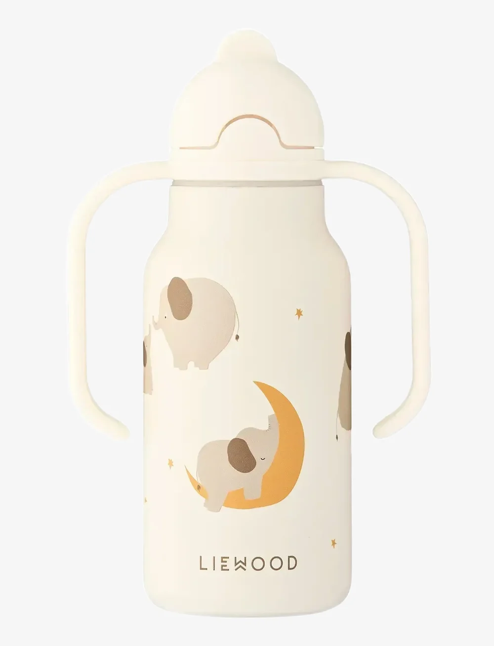Liewood - Kimmie Water Bottle 250 ml - wasserflaschen - elephant / creme de la creme - 0