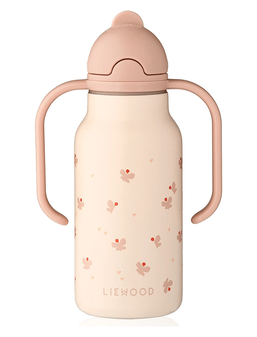 Liewood - Kimmie Water Bottle 250 ml - water bottles - mini butterfly / apple blossom - 1