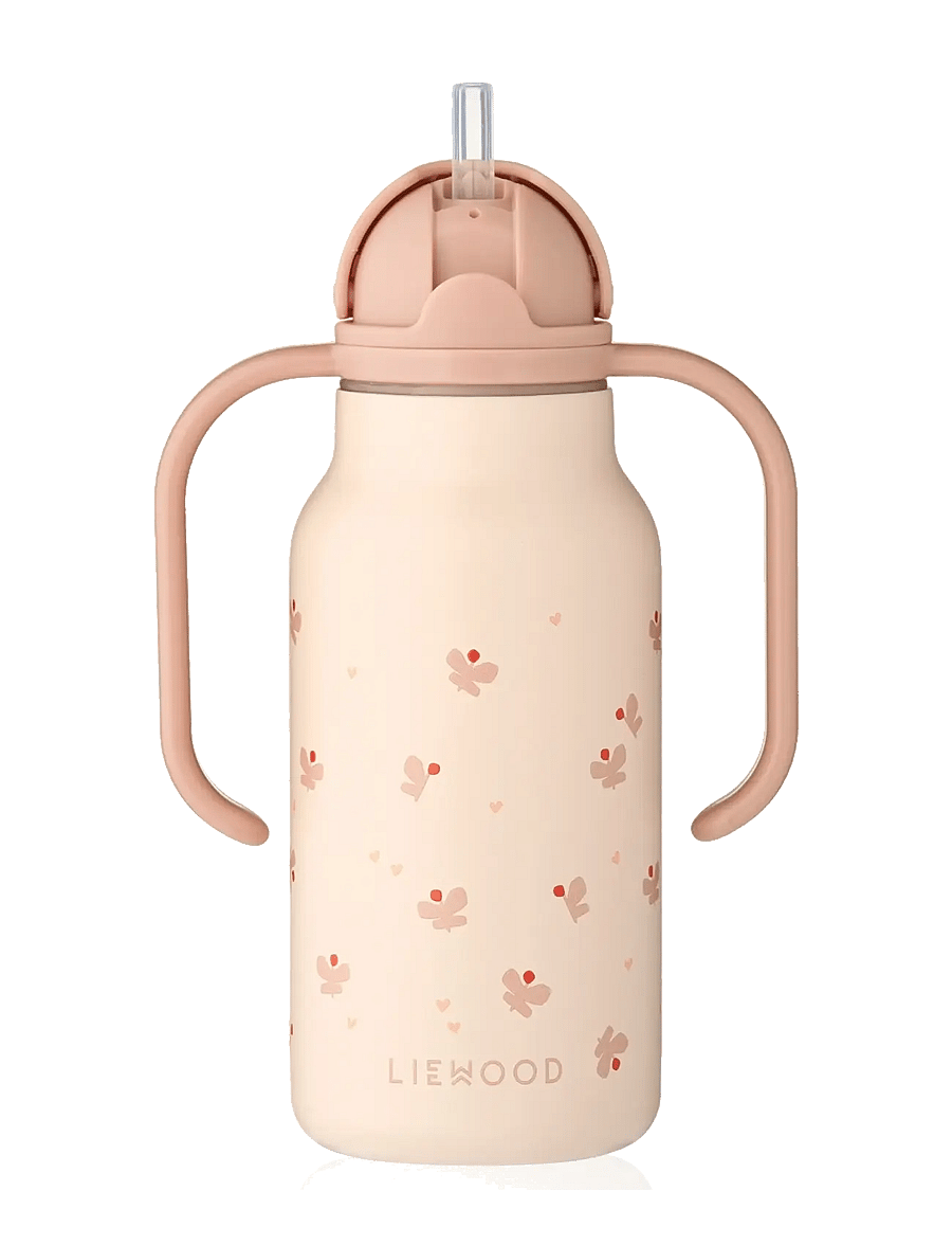 Liewood - Kimmie Water Bottle 250 ml - water bottles - mini butterfly / apple blossom - 2