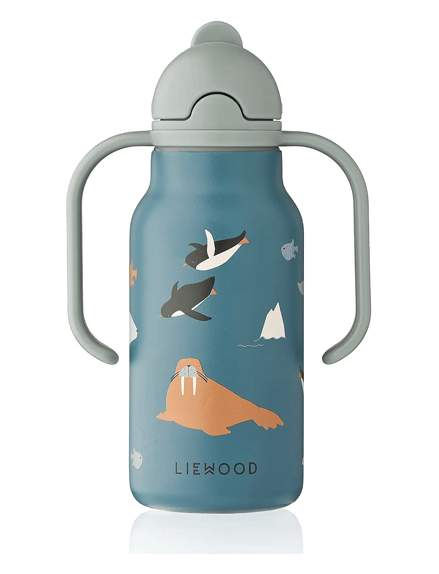 Liewood - Kimmie Water Bottle 250 ml - gertuvės - arctic sea / ocean view - 0