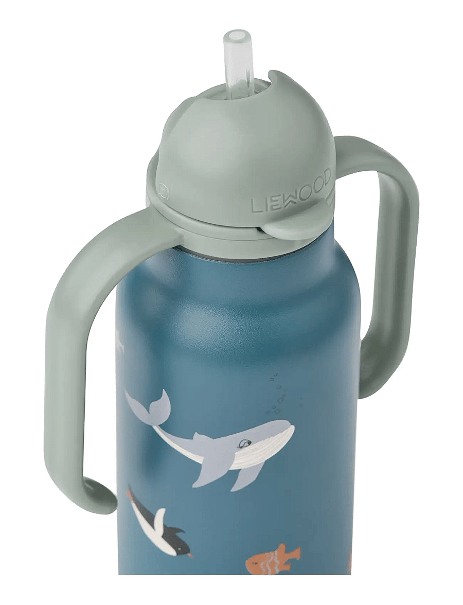 Liewood - Kimmie Water Bottle 250 ml - gertuvės - arctic sea / ocean view - 1