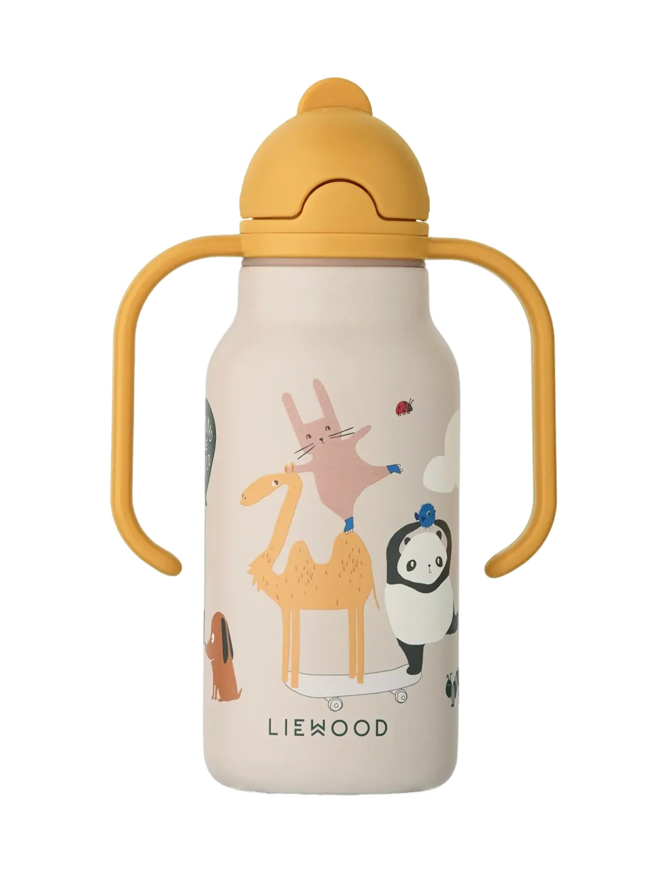 Liewood Kimmie Water Bottle 250 ml - Ateriointiin - AROUND THE WORLD / SANDY / beige