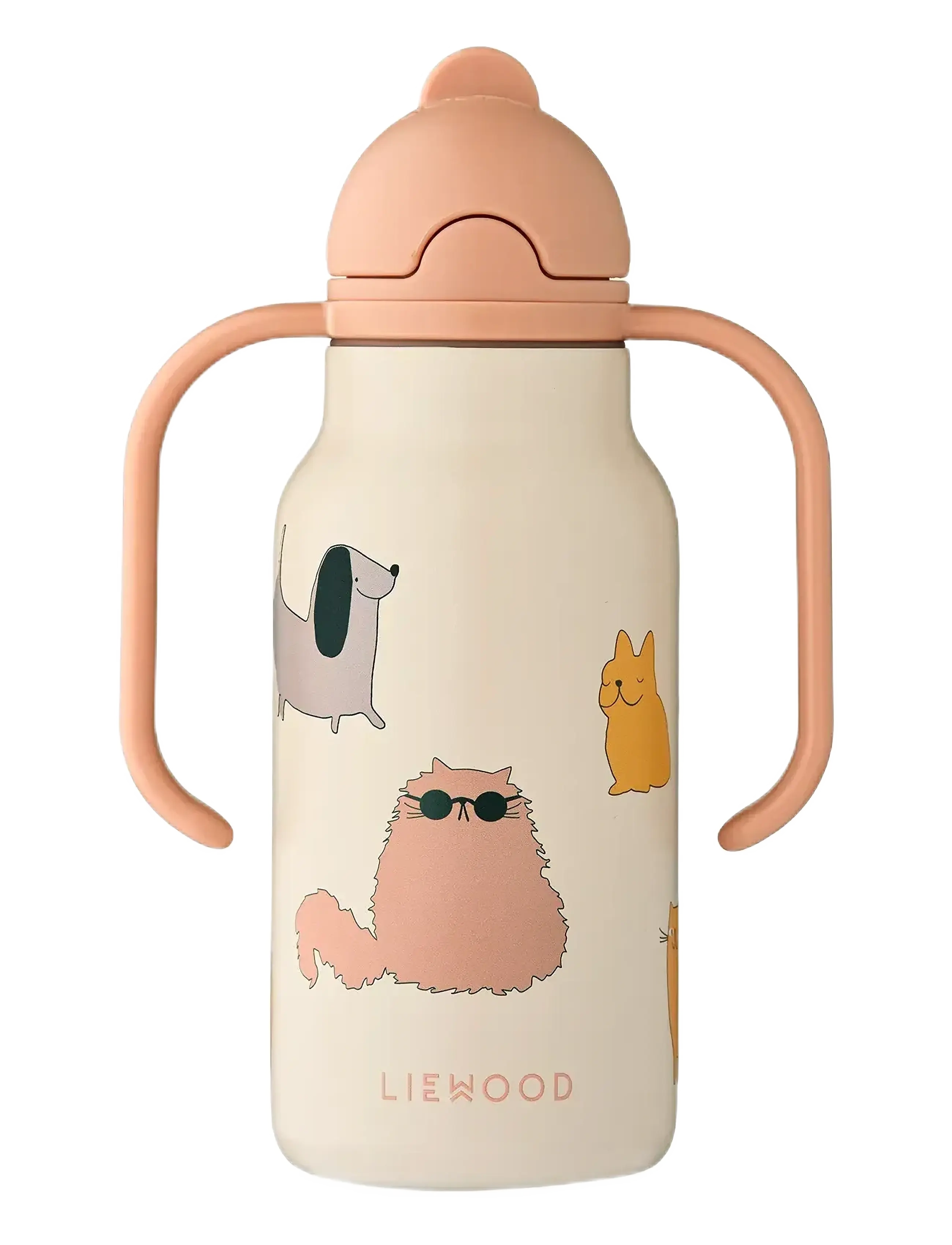 Liewood Kimmie Water Bottle 250 ml - Wasserflaschen - CATS AND DOGS / SANDY / multi