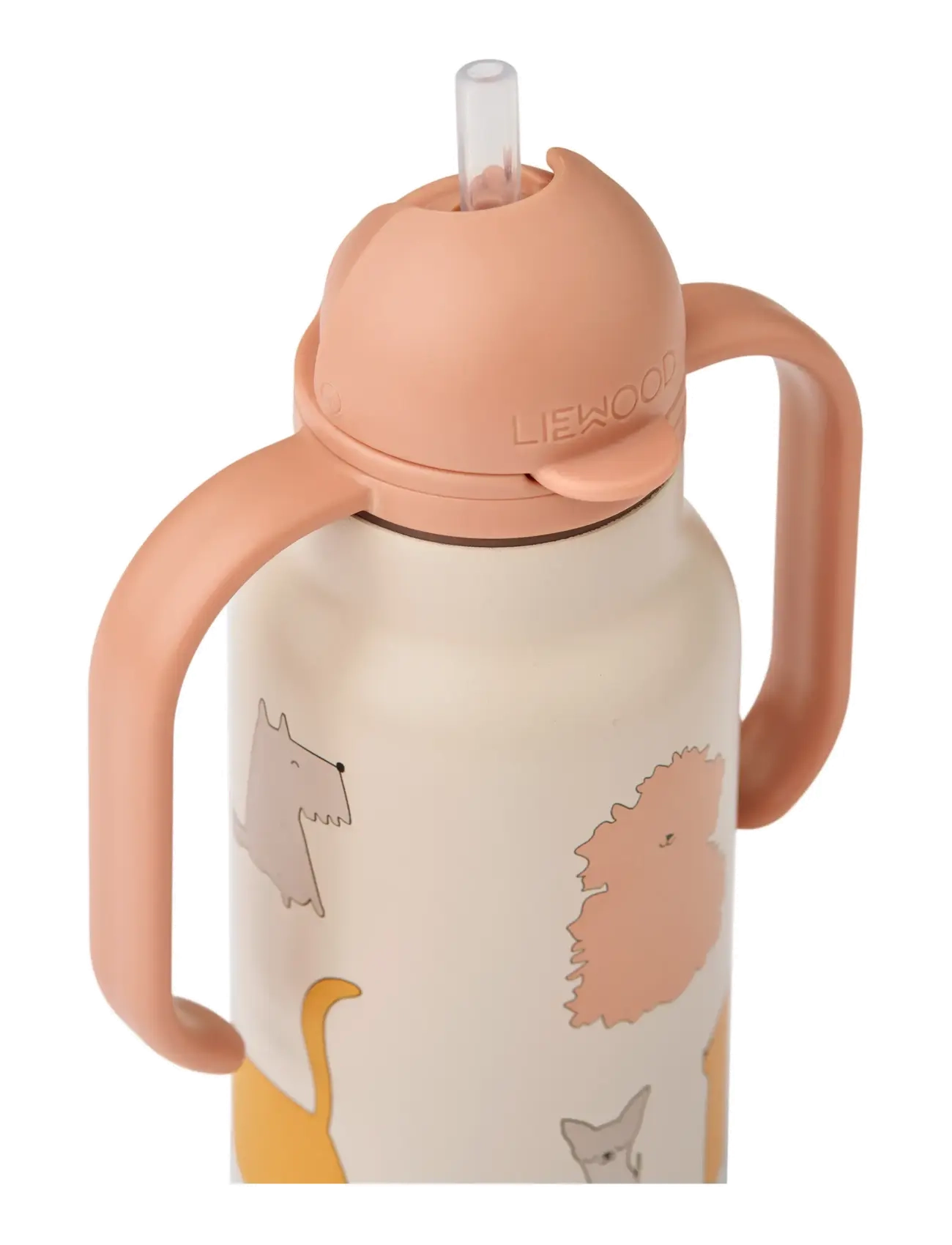 Liewood - Kimmie Water Bottle 250 ml - water bottles - cats and dogs / sandy - 1