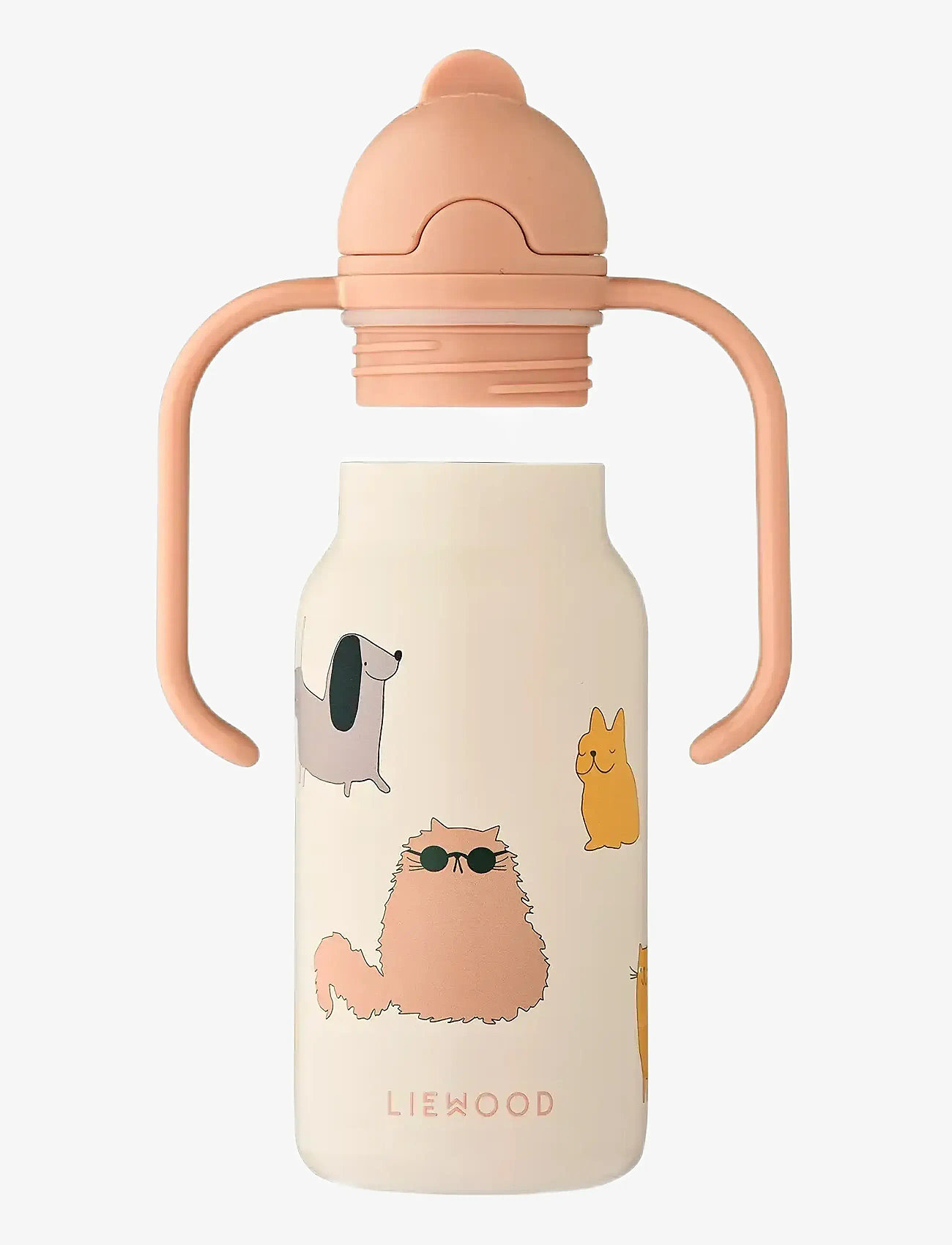 Liewood - Kimmie Water Bottle 250 ml - veepudelid - cats and dogs / sandy - 3